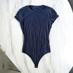 ABERCROMBIE & FITCH Navy Blue Short Sleeve Bodysuit Size Small